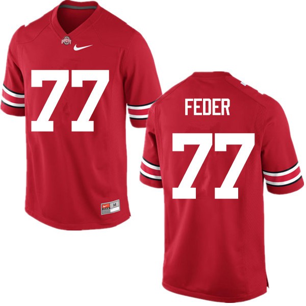 Ohio State Buckeyes #77 Kevin Feder Men Football Jersey Red OSU32445